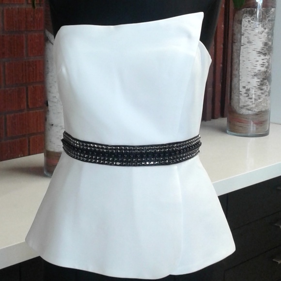 Ieen By Mac Duggal 25303 White/Black - Picture 3 of 7